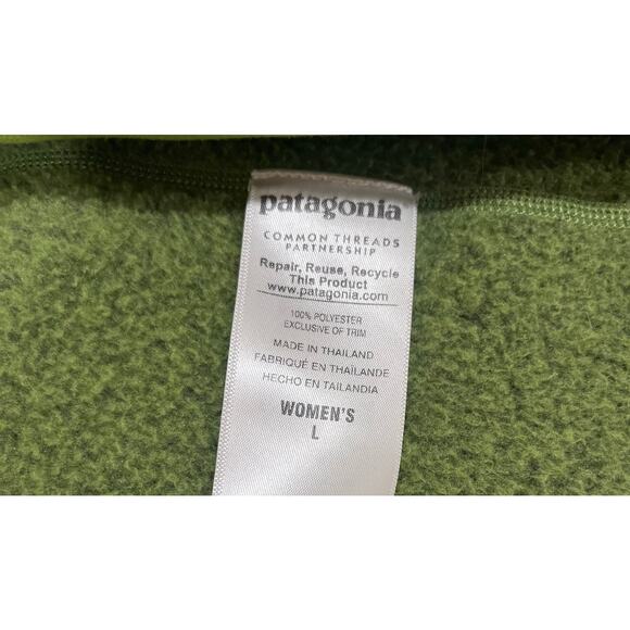 Patagonia Women's Better Sweater Fleece Jacket Full Zip Green Sz L - Picture 6 of 8